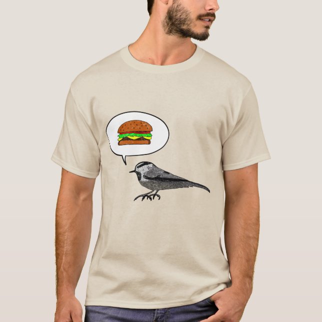 Cheeseburger Bird: Mountain Chickadee T-Shirt (Front)