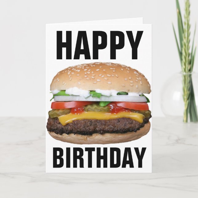 CHEESEBURGER BIRTHDAY CARD (Front)