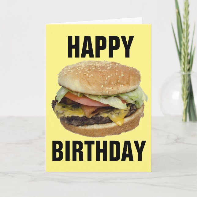 CHEESEBURGER BIRTHDAY GREETING CARDS (Front)