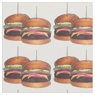 Cheeseburger Burger Hamburger Sliders Bar Food App Fabric