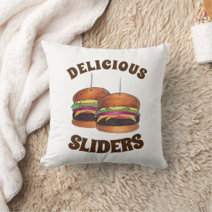 Cheeseburger Burger Hamburger Sliders Bar Food Cushion