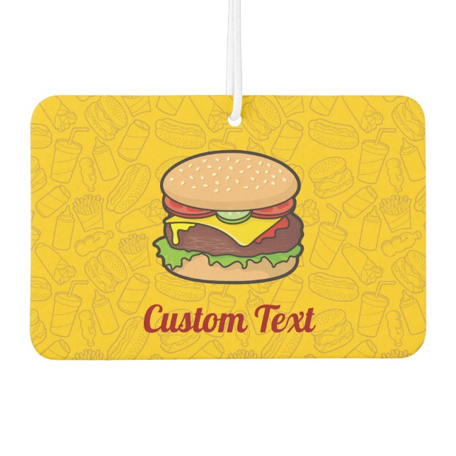 Cheeseburger Car Air Freshener (Front)