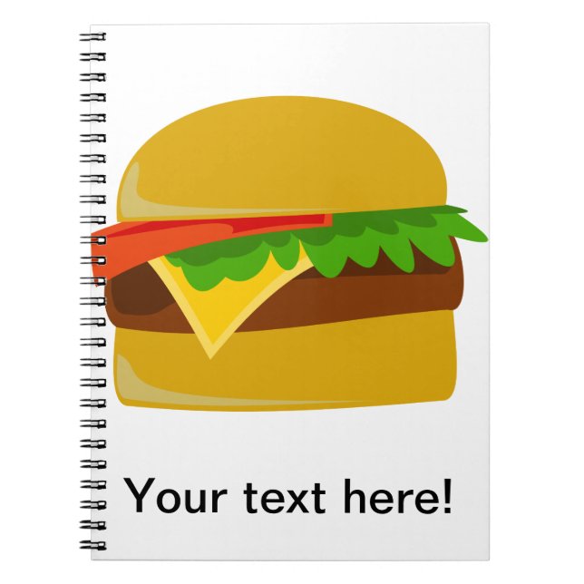 Cheeseburger cartoon notebook (Front)