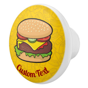 Cheeseburger Ceramic Knob