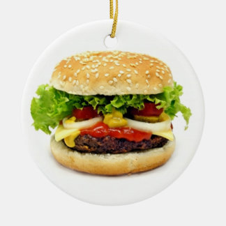 Cheeseburger Ceramic Tree Decoration