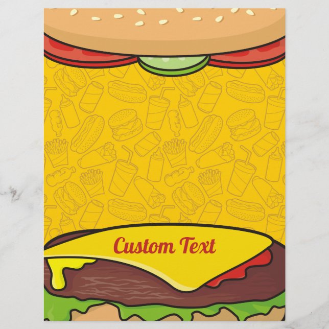 Cheeseburger Custom Letterhead (Front)