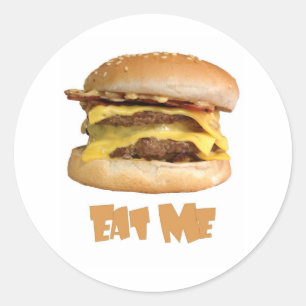 Cheeseburger - Eat Me Classic Round Sticker