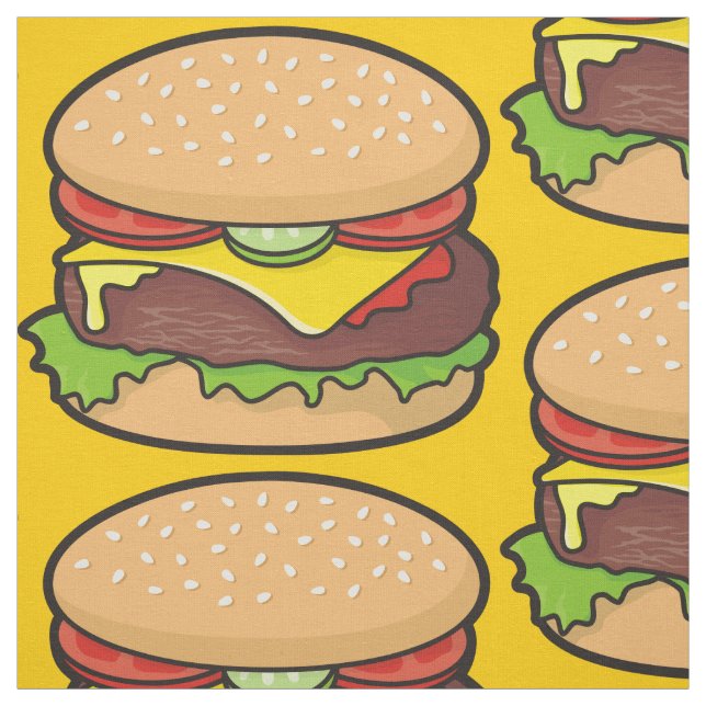 Cheeseburger Fabric (Swatch)