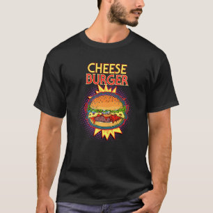Cheeseburger French Fry Hamburger Food Flash T-Shirt