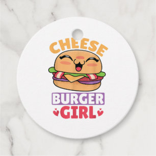 Cheeseburger Girl, Hamburger Women and Cheeseburge Favour Tags