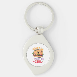 Cheeseburger Girl, Hamburger Women and Cheeseburge Key Ring