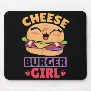 Cheeseburger Girl, Hamburger Women and Cheeseburge Mouse Mat