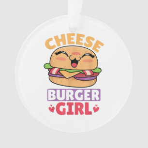 Cheeseburger Girl, Hamburger Women and Cheeseburge Ornament