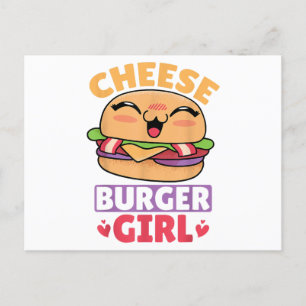 Cheeseburger Girl, Hamburger Women and Cheeseburge Postcard