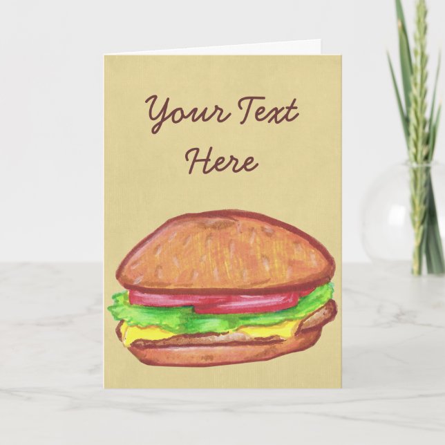 Cheeseburger Greeting Card (Front)