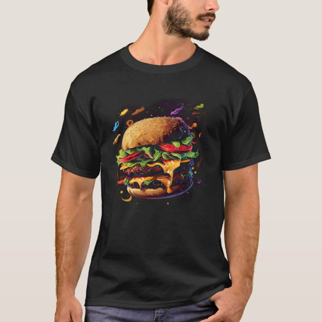 Cheeseburger Hamburger Burger  Food Graphic T-Shirt (Front)