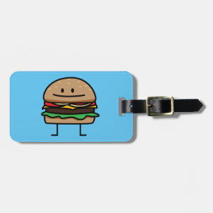 Cheeseburger Hamburger ground meat Beef cheese bun Luggage Tag