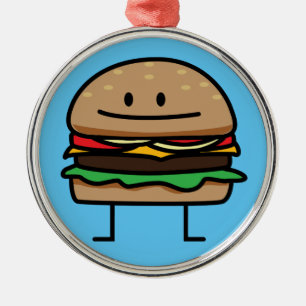 Cheeseburger Hamburger ground meat Beef cheese bun Metal Tree Decoration