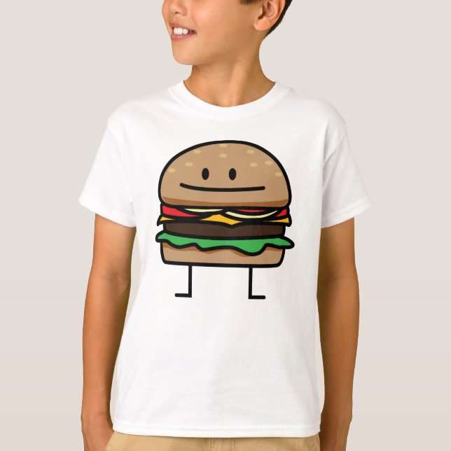 Cheeseburger Hamburger ground meat Beef cheese bun T-Shirt (Front)