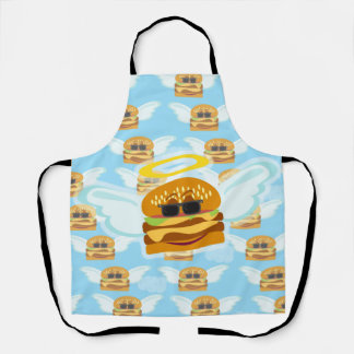 Cheeseburger Heaven Fun Flying Burger Art Apron