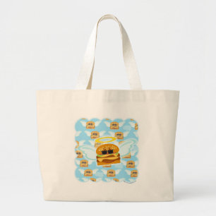 Cheeseburger Heaven Large Tote Bag