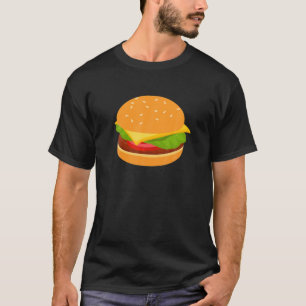 Cheeseburger Inspired Burger Emoticon Related Fast T-Shirt