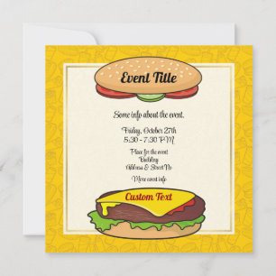 Cheeseburger Invitation