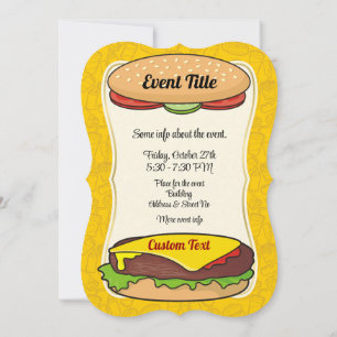 Cheeseburger Invitation