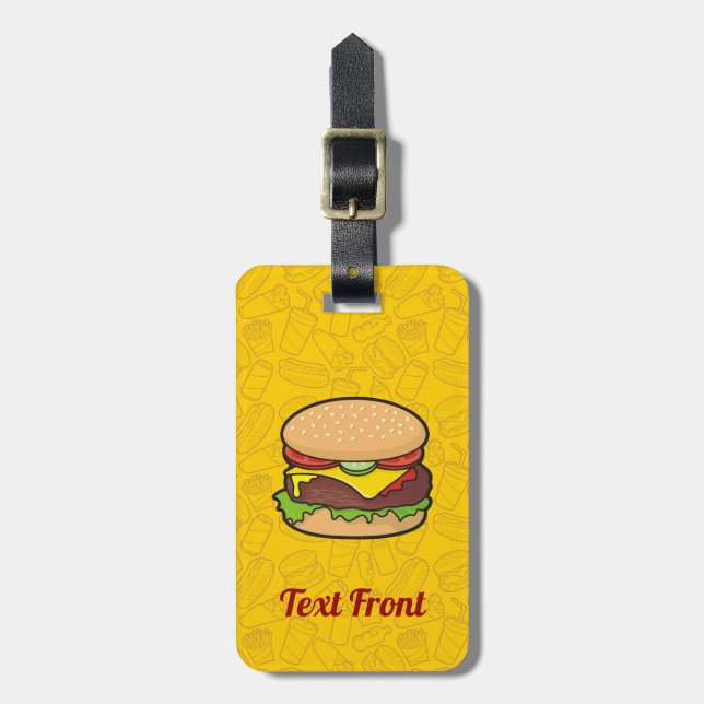 Cheeseburger Luggage Tag (Front Vertical)
