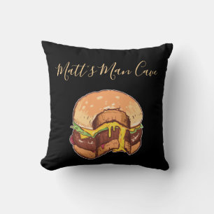 Cheeseburger Man Cave Cushion