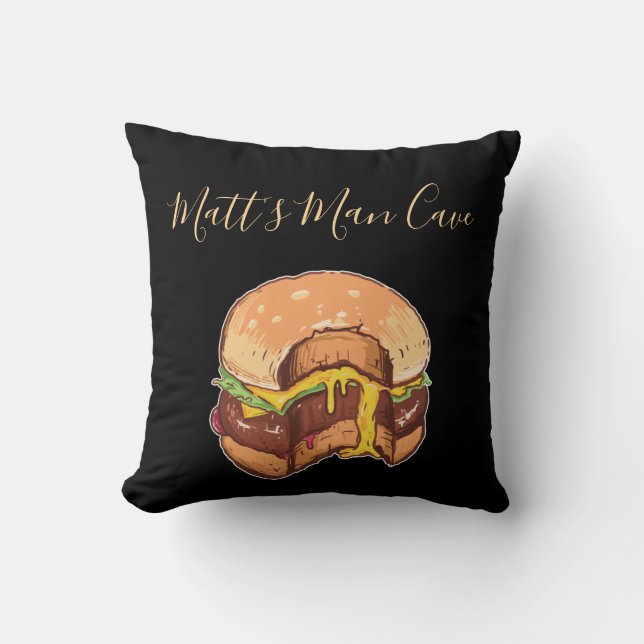 Cheeseburger Man Cave Cushion (Front)