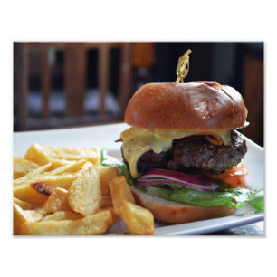 Cheeseburger Meal In London Photo Print