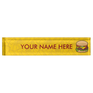 Cheeseburger Nameplate