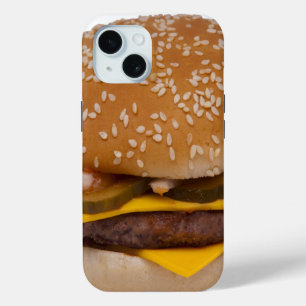 Cheeseburger On Sesame Seed Bun iPhone 15 Case