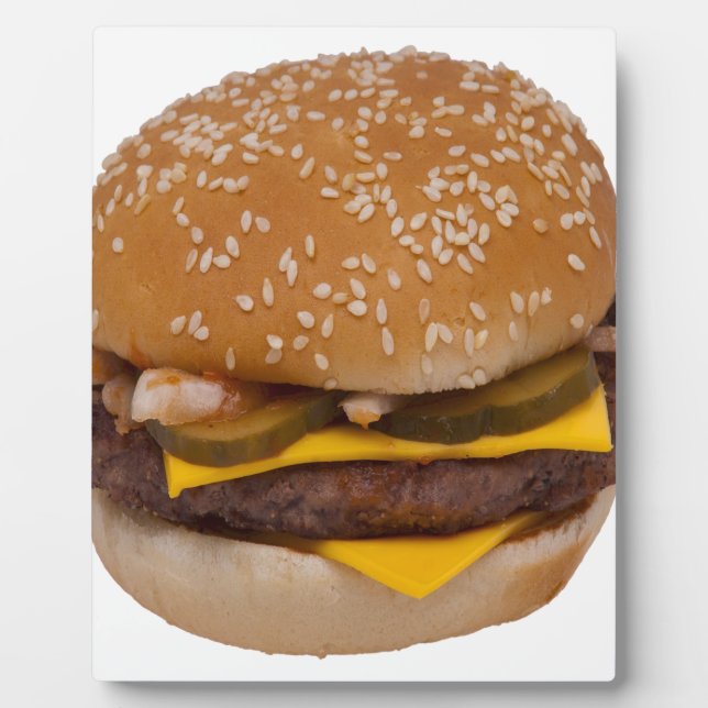 Cheeseburger On Sesame Seed Bun Plaque (Front)