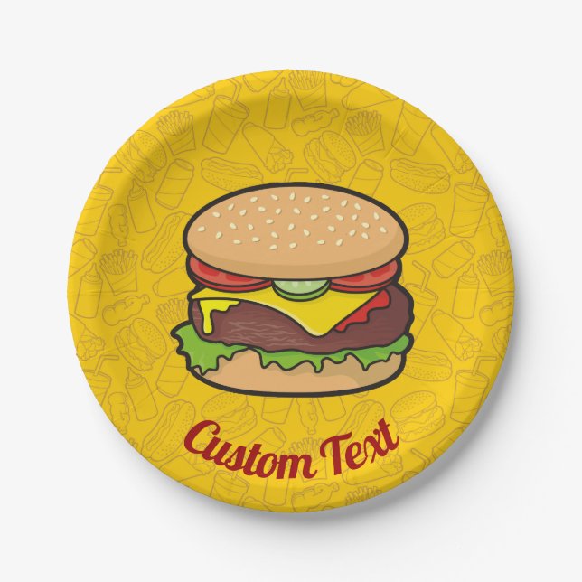 Cheeseburger Paper Plate (Front)