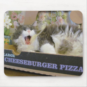 Cheeseburger Pizza and a Nap Mouse Mat