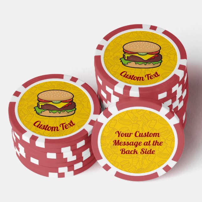 Cheeseburger Poker Chips (Stack)