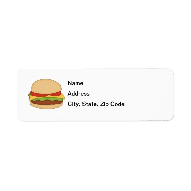 Cheeseburger Return Address Label (Front)