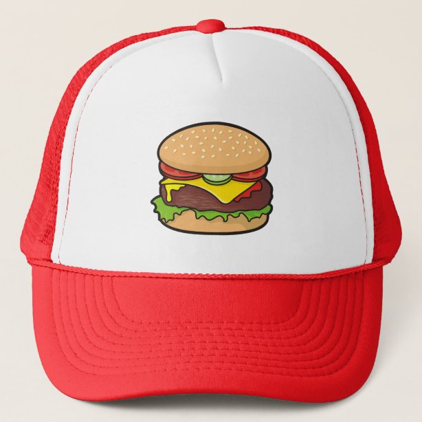 Burger Hats & Caps Zazzle UK