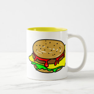 cheeseburger Two-Tone coffee mug