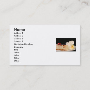 Cheesecake And An Orchid Business Card