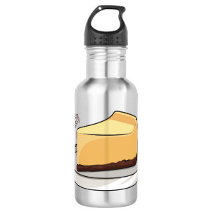 Cheesecake cartoon illustration 532 ml water bottle