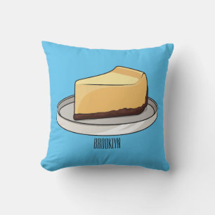Cheesecake cartoon illustration  cushion