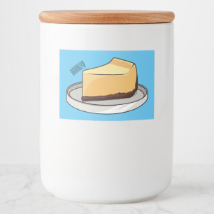 Cheesecake cartoon illustration food label