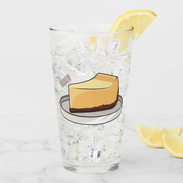 Cheesecake cartoon illustration   glass (Back Ice)