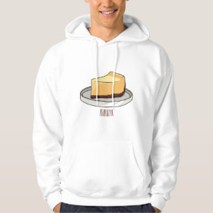 Cheesecake cartoon illustration  hoodie