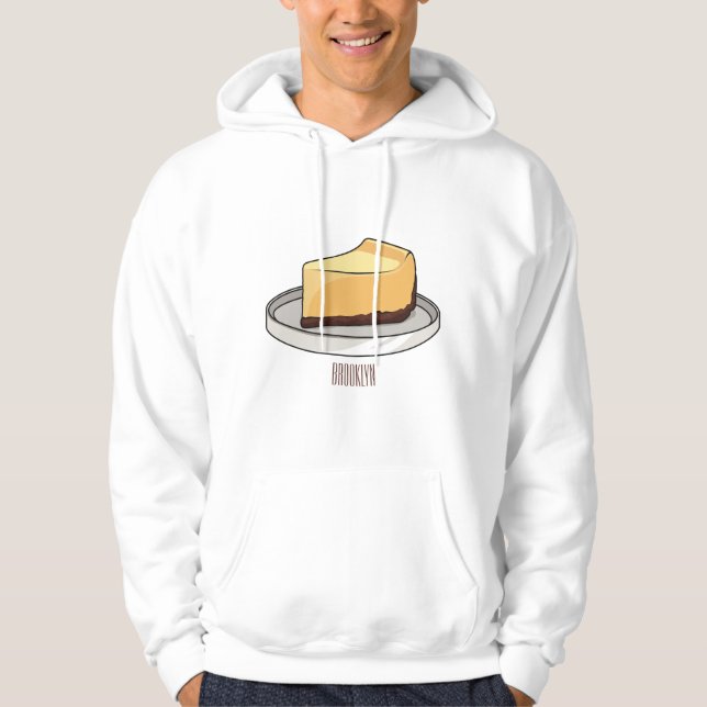 Cheesecake cartoon illustration  hoodie (Front)