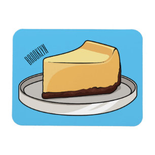Cheesecake cartoon illustration  magnet