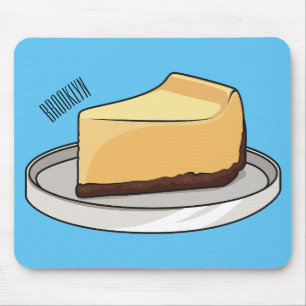 Cheesecake cartoon illustration  mouse mat